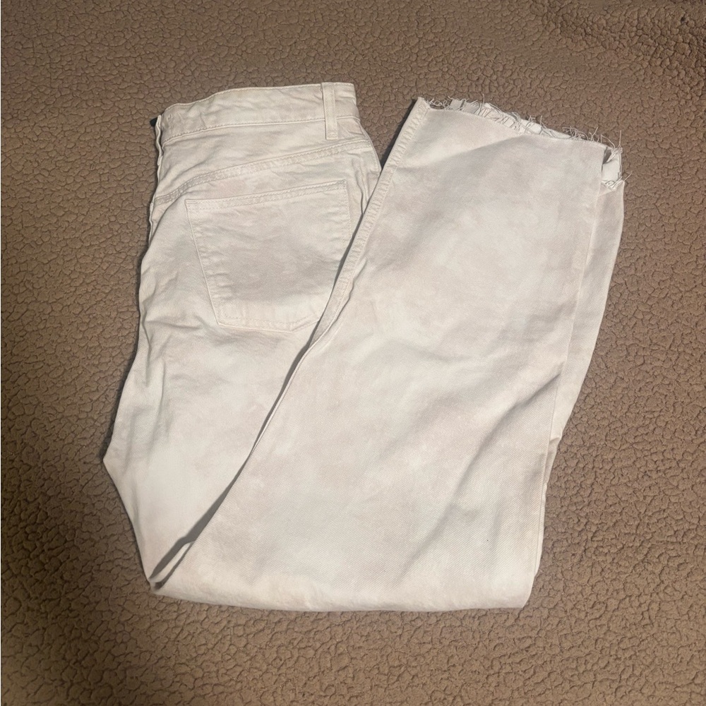 Zara High Rise Ankle Length Straight Jeans